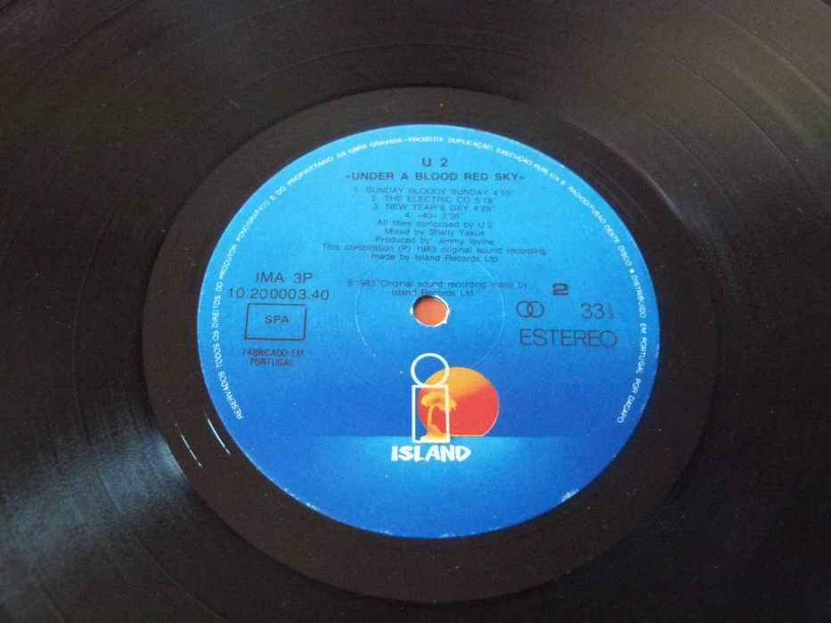 Lp vinil 33 rpm U2 live under a blood red sky