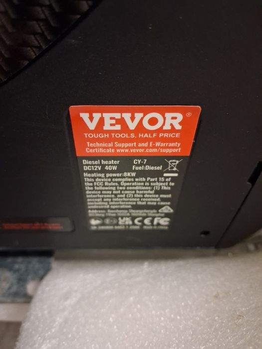 Vevor 8kw ogrzewanie postojowe