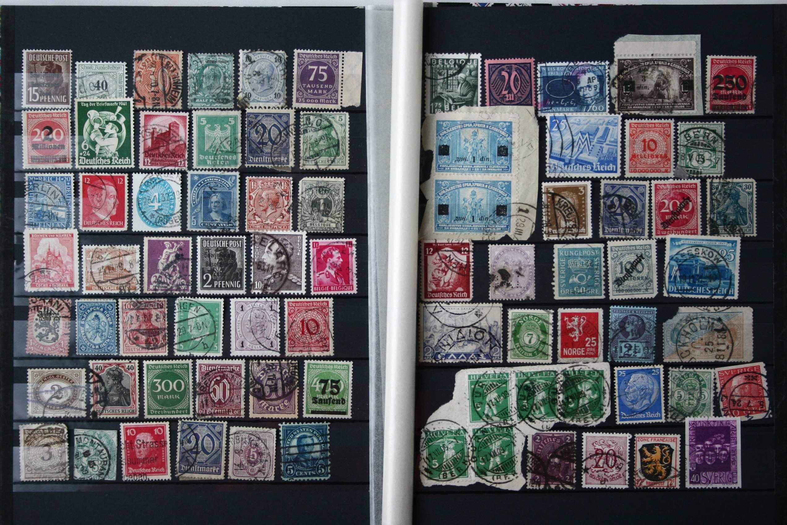 Klaser ze starymi znaczkami ze Świata PA8