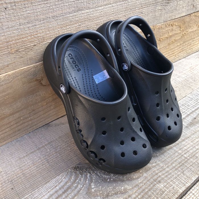 Чорні Стильні Крокси Crocs Bayaband Platform