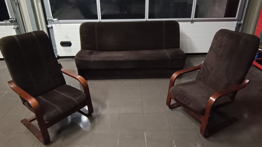 Fajny ładny komplet sofa dwa fotele