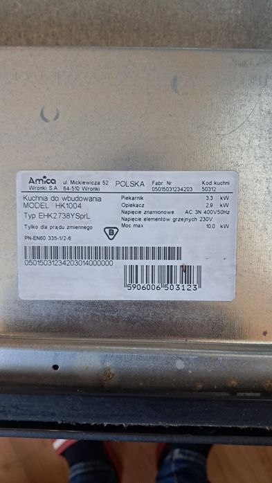 Kuchnia do wbudowania +Płyta ceramiczna