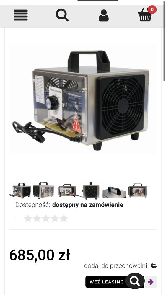 Generator ozonu z programatorem ozonator 20g/h
