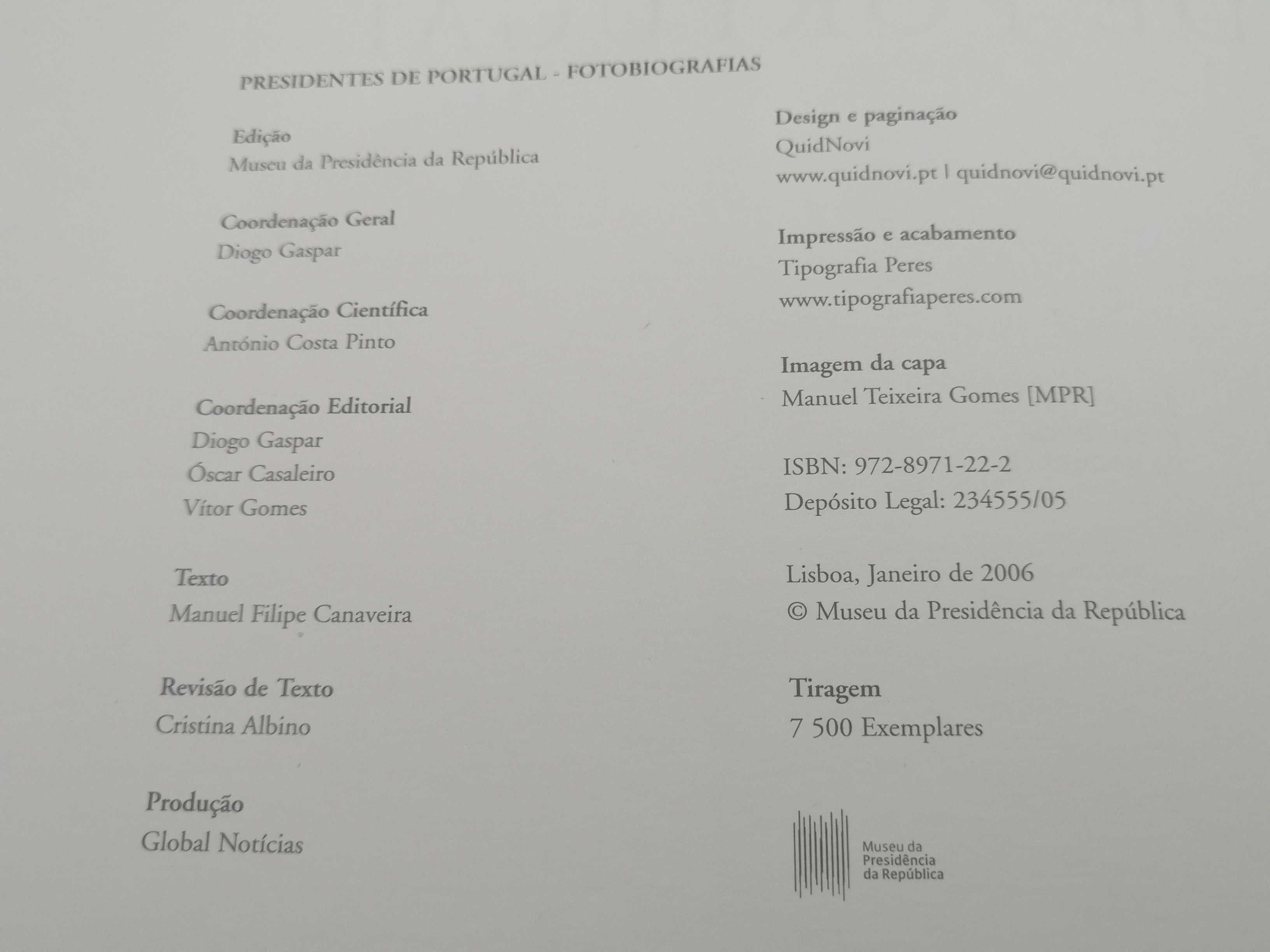 Livro Presidentes de Portugal - Fotobiografias, Manuel Teixeira Gomes