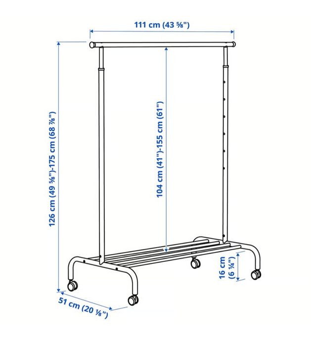 Suporte para cabides