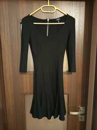 Czarna sukienka mini z falbanką S/XS 36 / 34