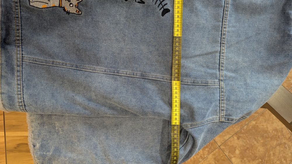 Женская джинсовая куртка QDNIXILA синяя свободного кроя