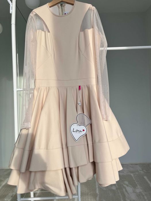 Sukienka wieczorowa ecru