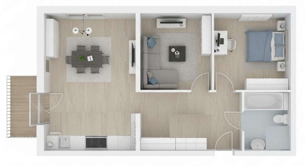 Mieszkanie nr 11 – II piętro 78,46 m², balkon 4,5 m²