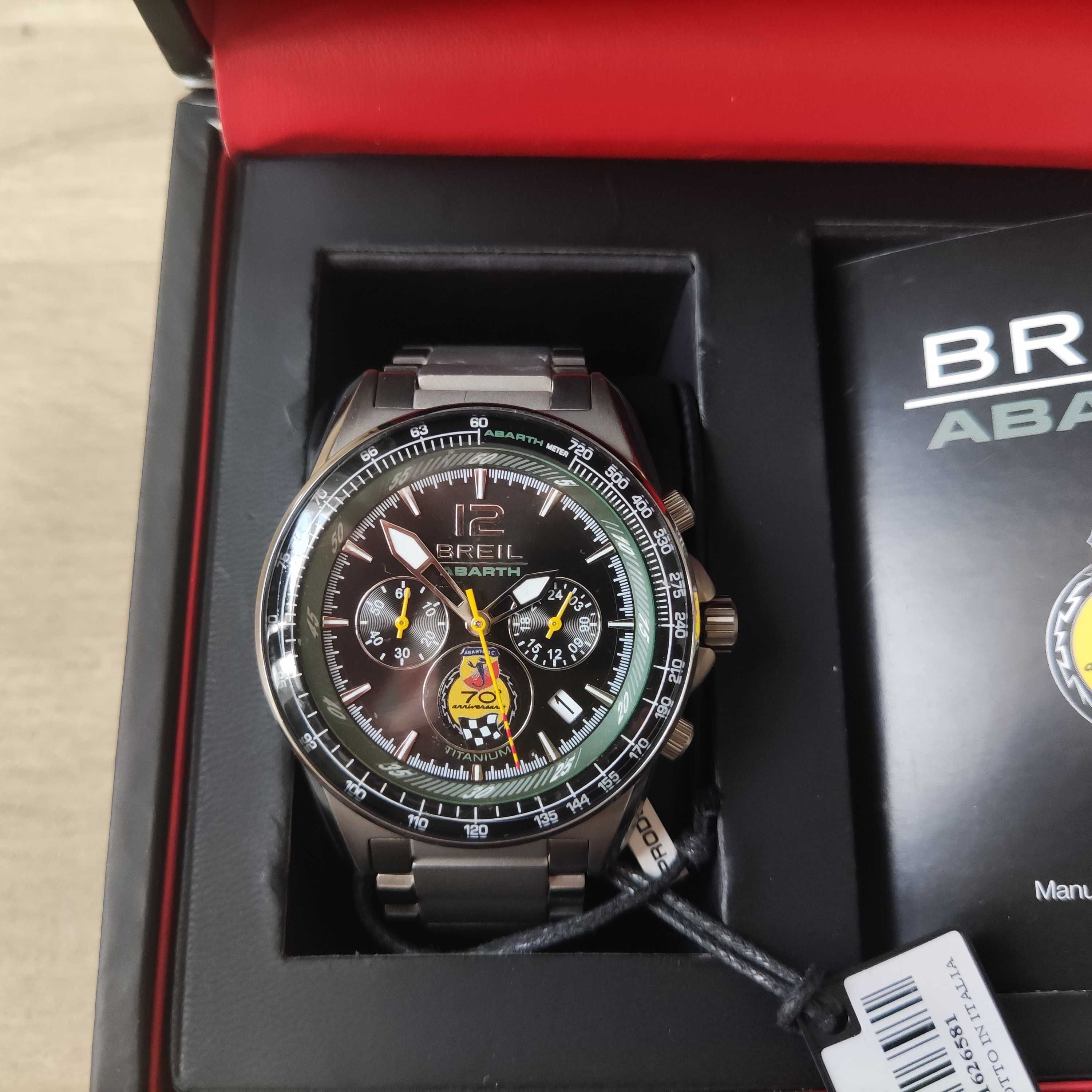 Breil Abarth TW1831 Chronograph zegarek męski Czarny/Tytan Ø43 mm NOWY