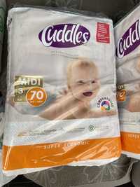 Продам памперсы Cuddles 3 (4-9 кг) 70 штук