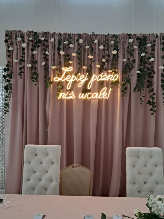 Napisy led/neony na ściankę Zawsze tam, gdzie Ty! WOLNE TERMINY!