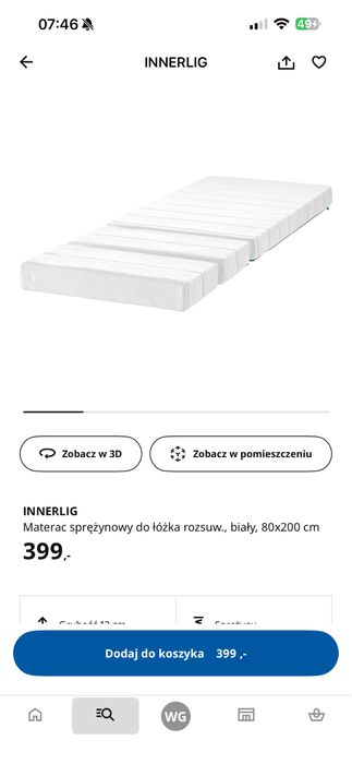 Lozko ikea dla dziecka