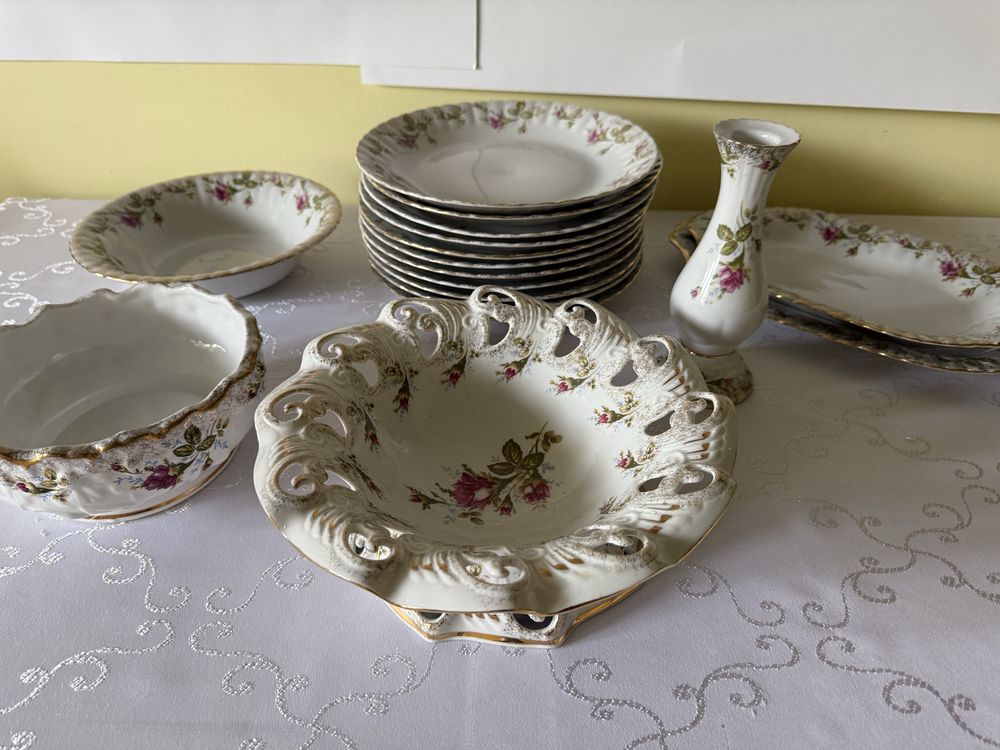 Porcelana Chodzież Zestaw Złota Róża Projekt Zofia Wojtas Model Iwona