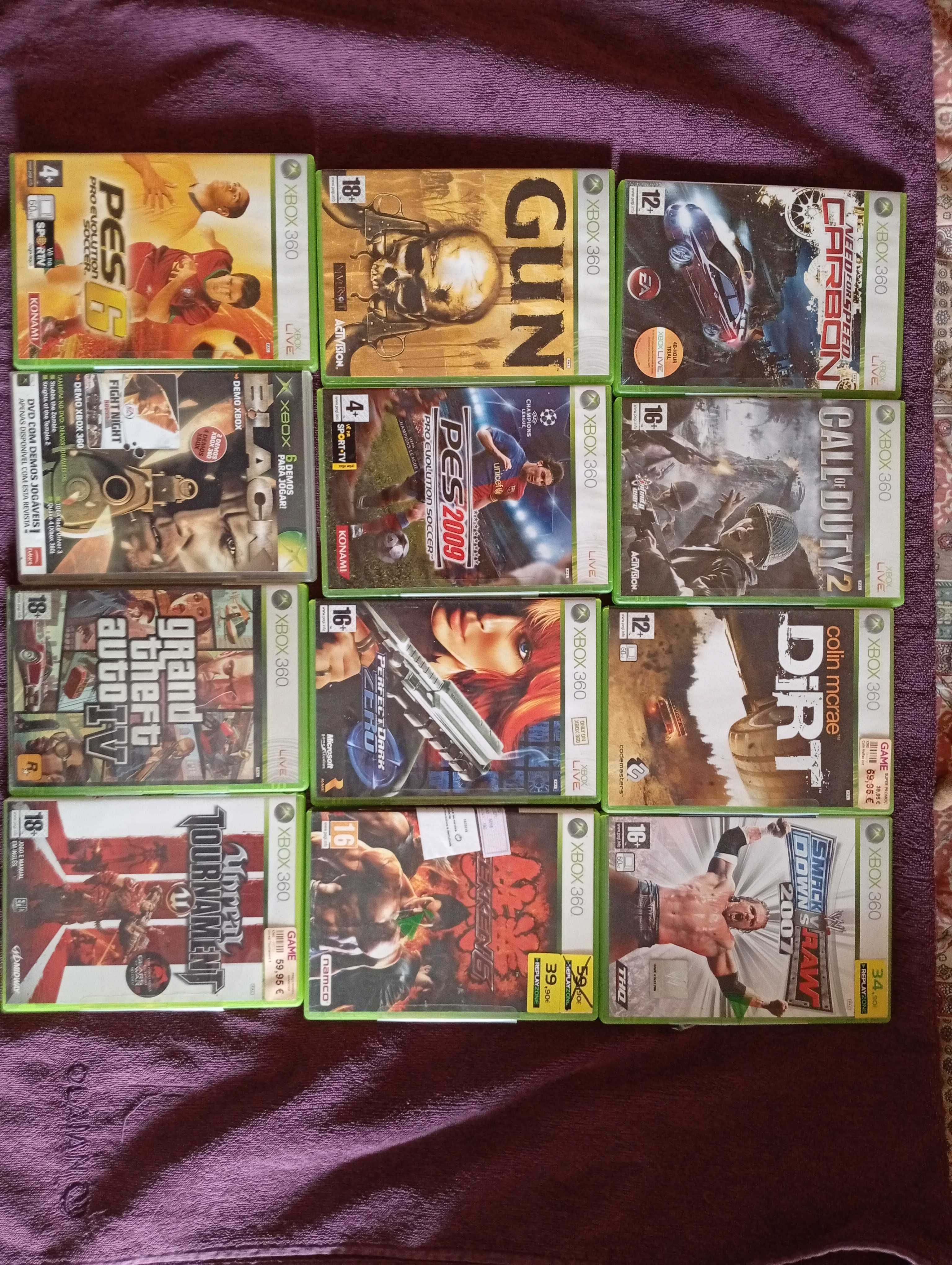 Xbox 360 com 12 jogos