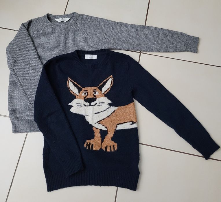Zestaw sweter H&M dla chłopca lisek * 134/140