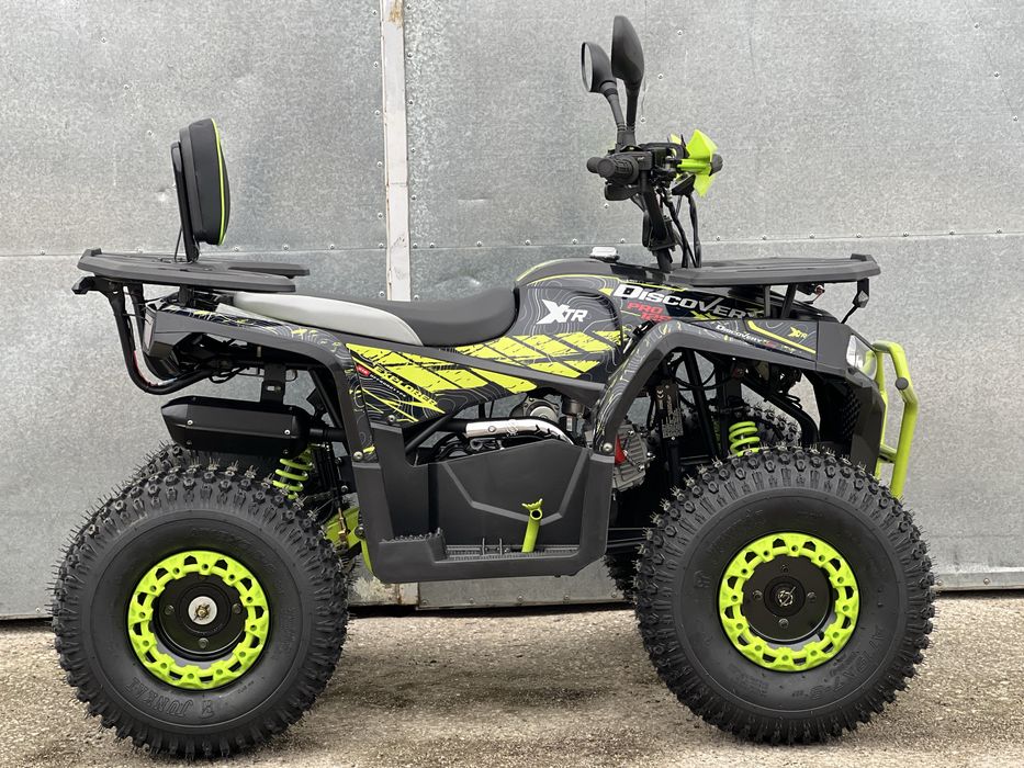 Quad XTR Discovery Pro 125 1+1 Full Led koła 8” Licznik Oparcie  2025
