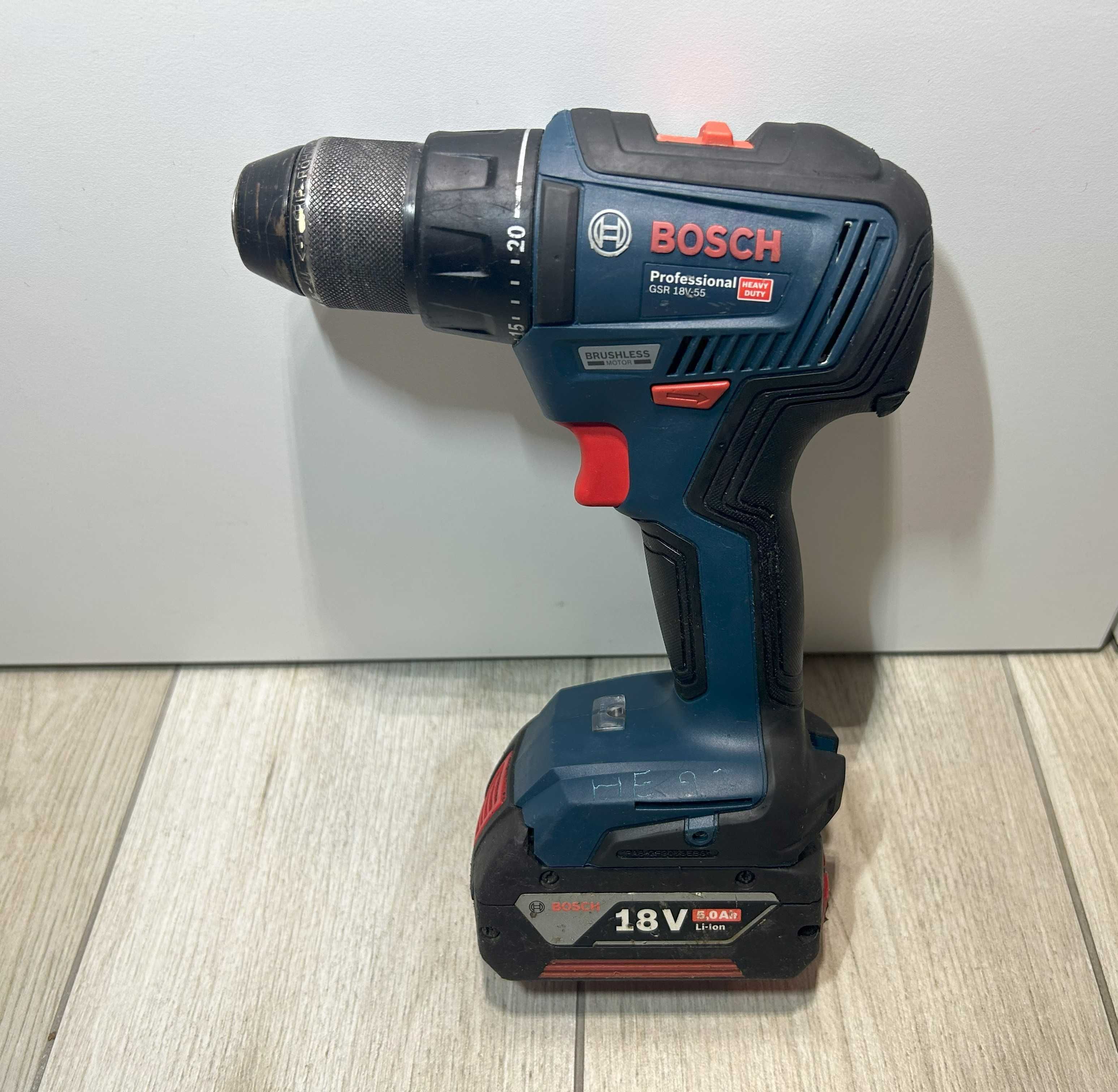 BOSCH GSR 18V-55 Akumulator Li-Ion 5,0 Ah Wiertarko Wkrętarka Jak Nowa