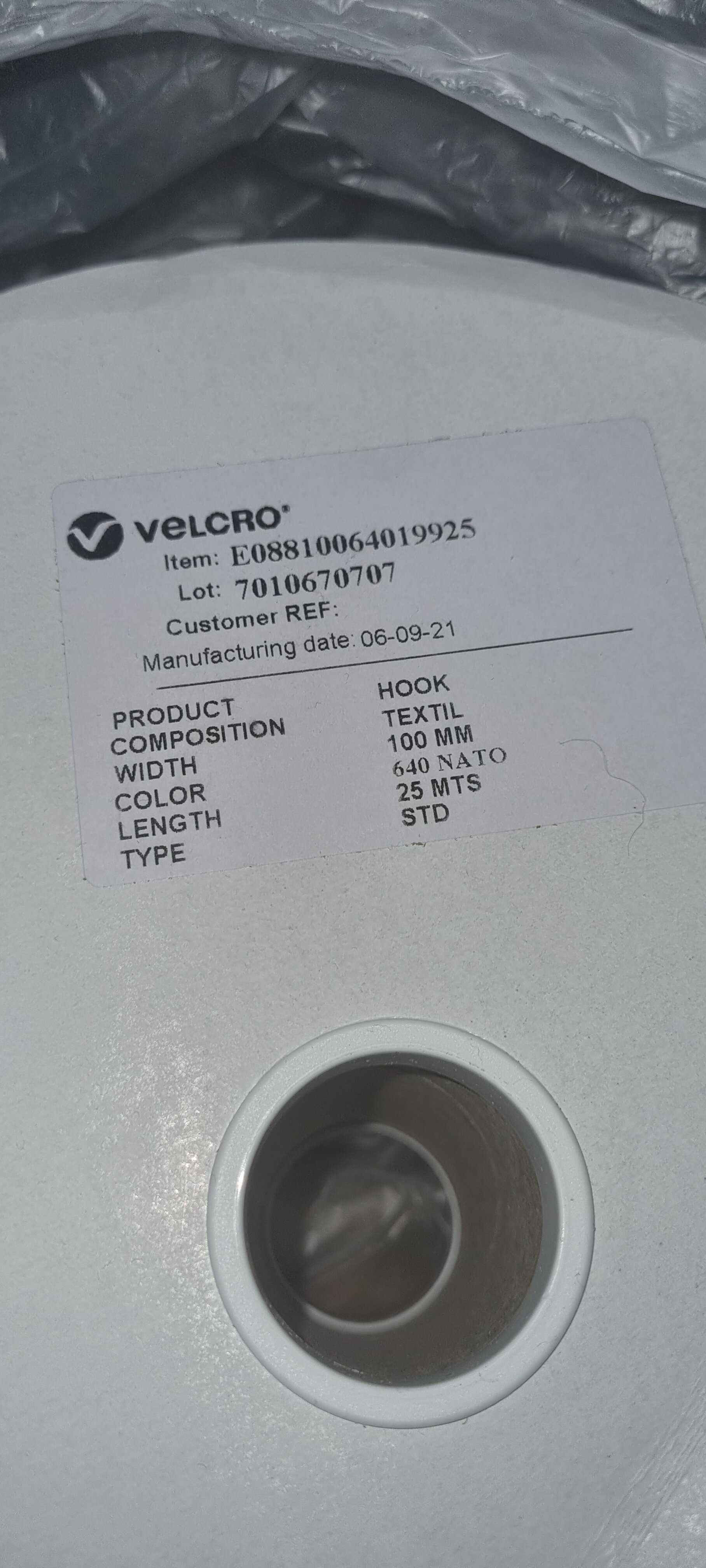 Липучка подвійна (КОМПЛЕКТ гачки + петлі) Velcro - 100 мм, колір ХАКІ
