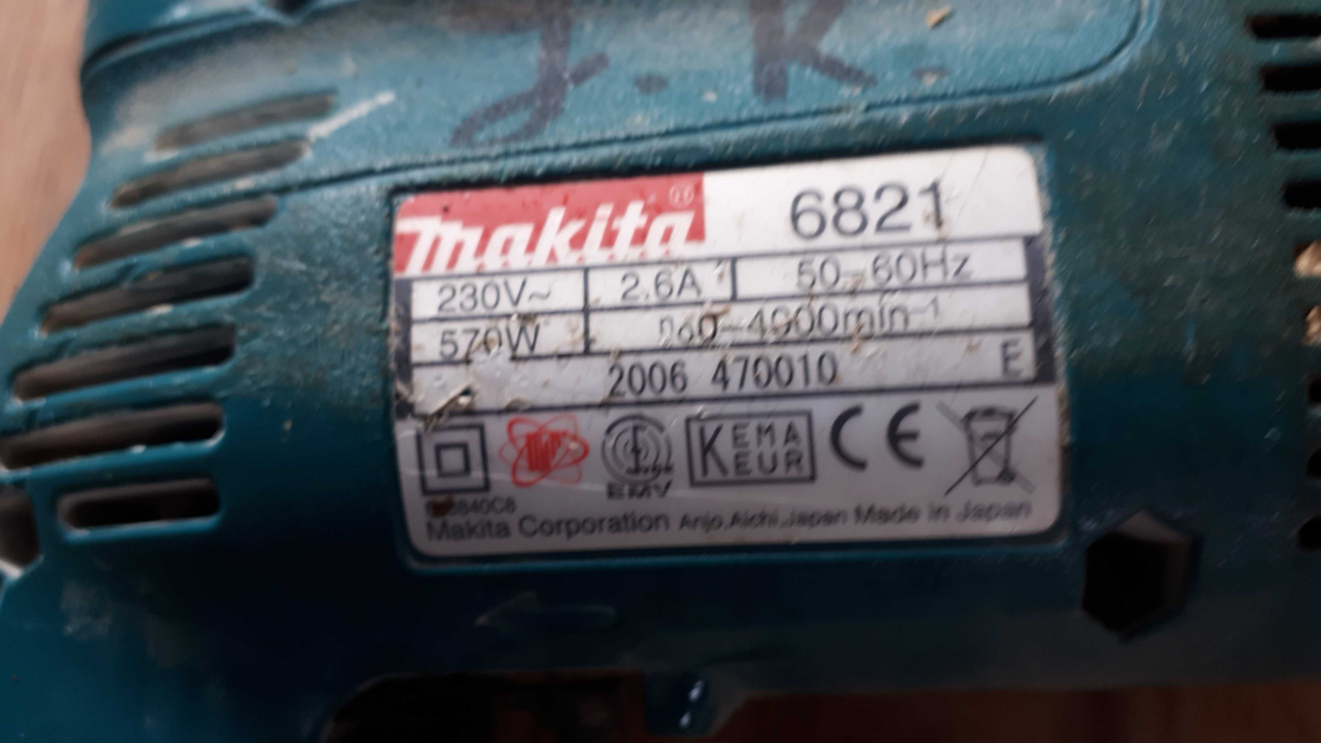 Makita wkrętarka elektryczna 6821 do płyt kartonoworegipsowych