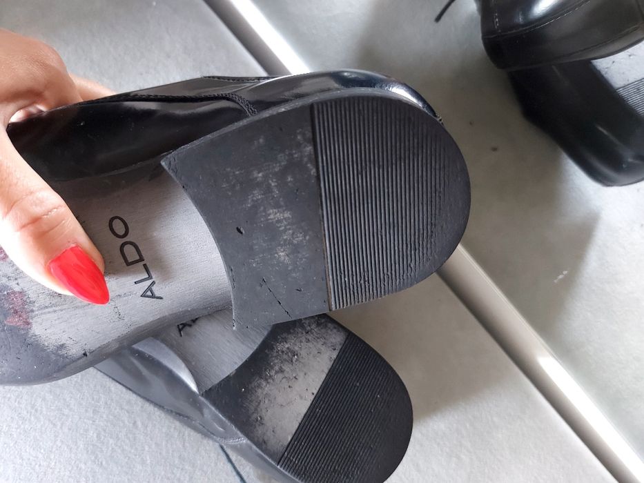 Męskie półbuty trzewiski Aldo Lasocki CCC roz 41 czarne lakierowane