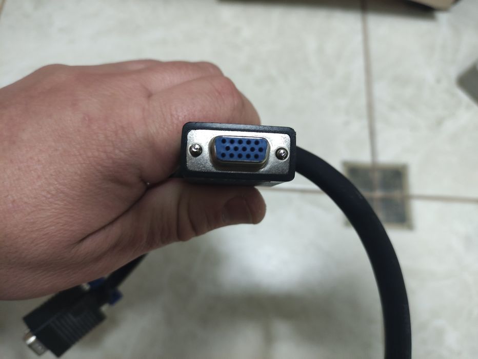 Кабель VGA(тато-мама) товстий