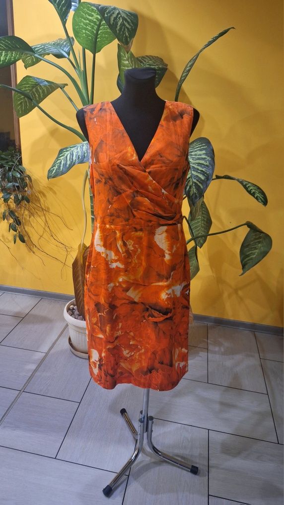Sukienka midi imprezowa koktajlowa 100 % bawełna Planet rozmiar M/L