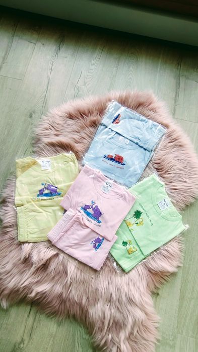 Nowe letnie komplety niemowlęce r.86 chłopiec dziewczynka