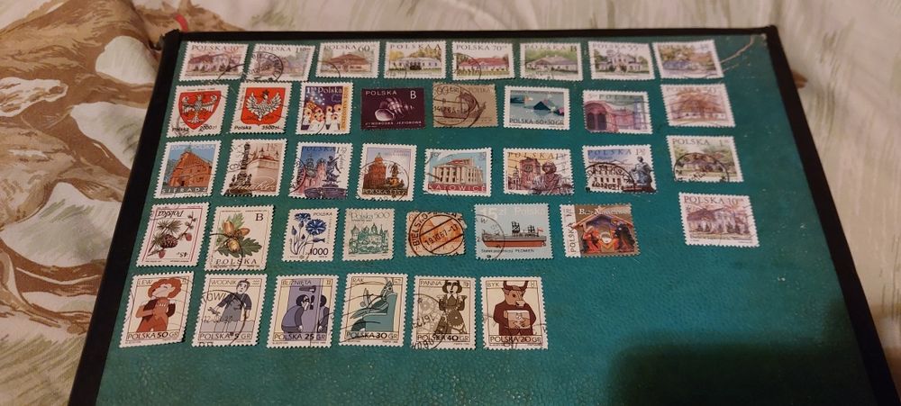 Zestaw 38 sztuk starych znaczków pocztowych prl