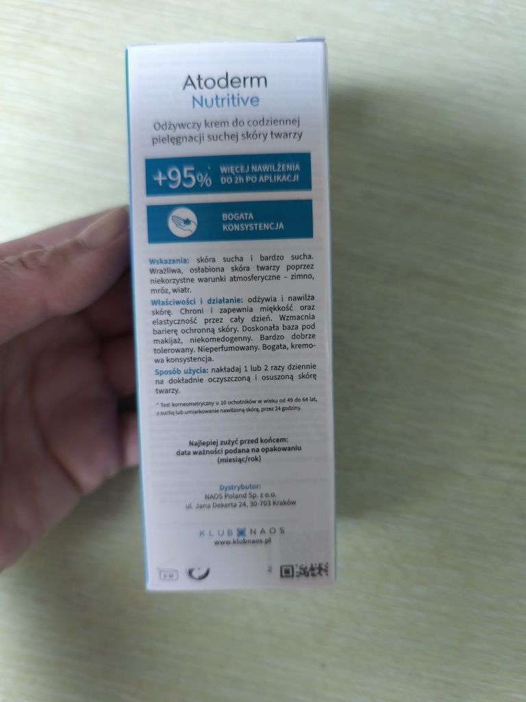 Bioderma Atoderm Nutritive 40 ml do twarzy  sucha skóra