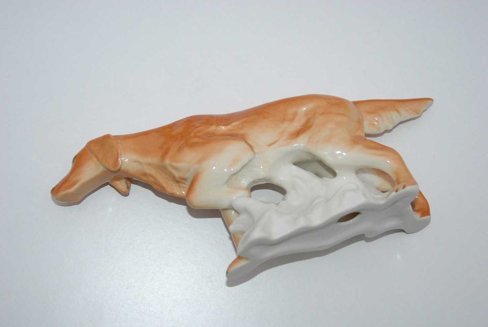 Stara figurka pies piesek porcelana Łomonosow