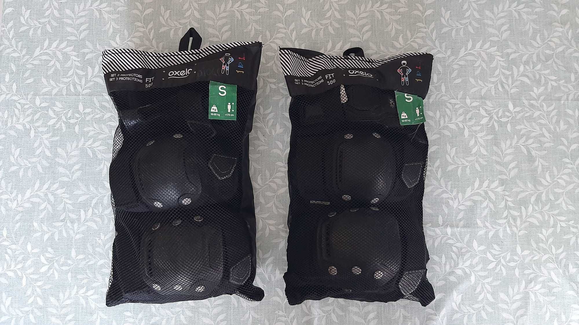Kit completo de patins de 4 rodas + capacete + proteções Oxelo
