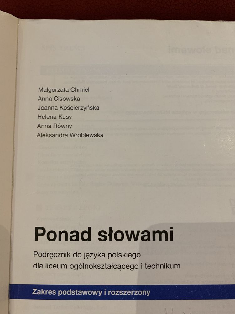 Podręcznik Ponad słowami 2 część 1