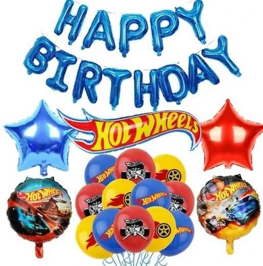 Balony Hot Wheels Zestaw Balonów 18 Sztuk