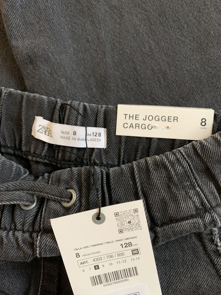 Широкі джинси Zara джинси карго Zara джинси з накладними кишенями 8 р