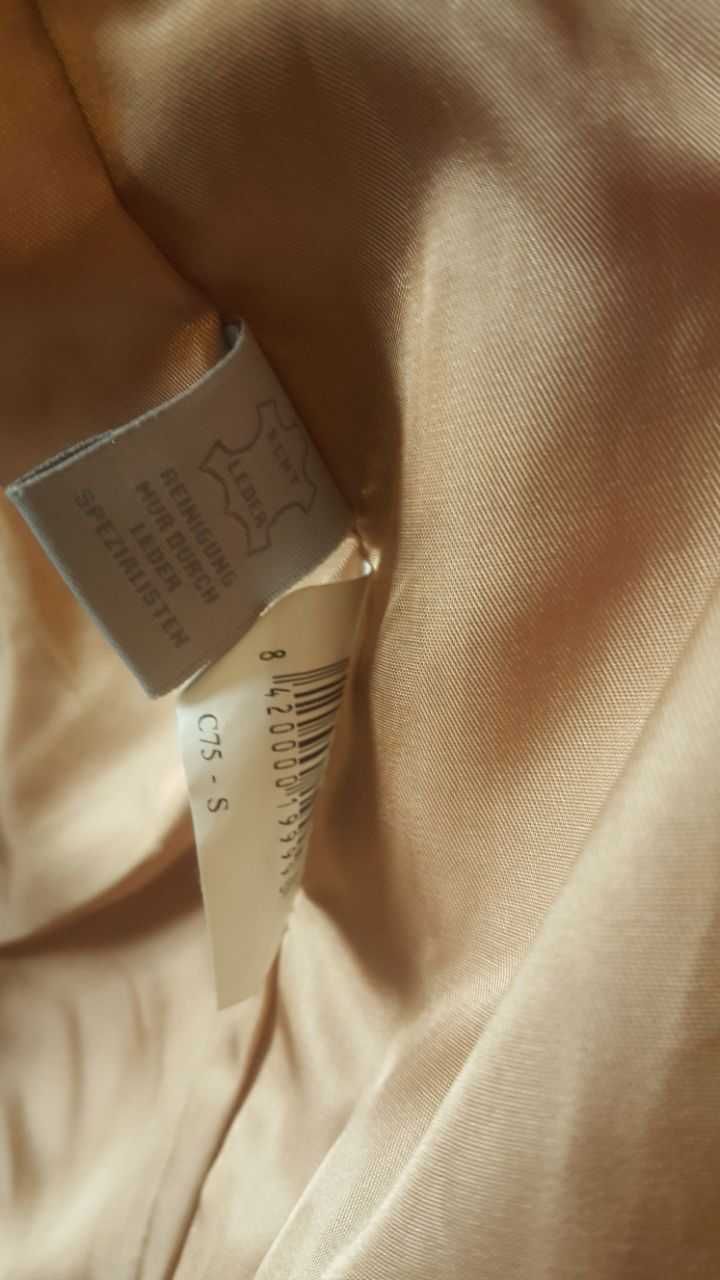 Куртка кремового кольору Baldinini Leather Krem Beige Испания