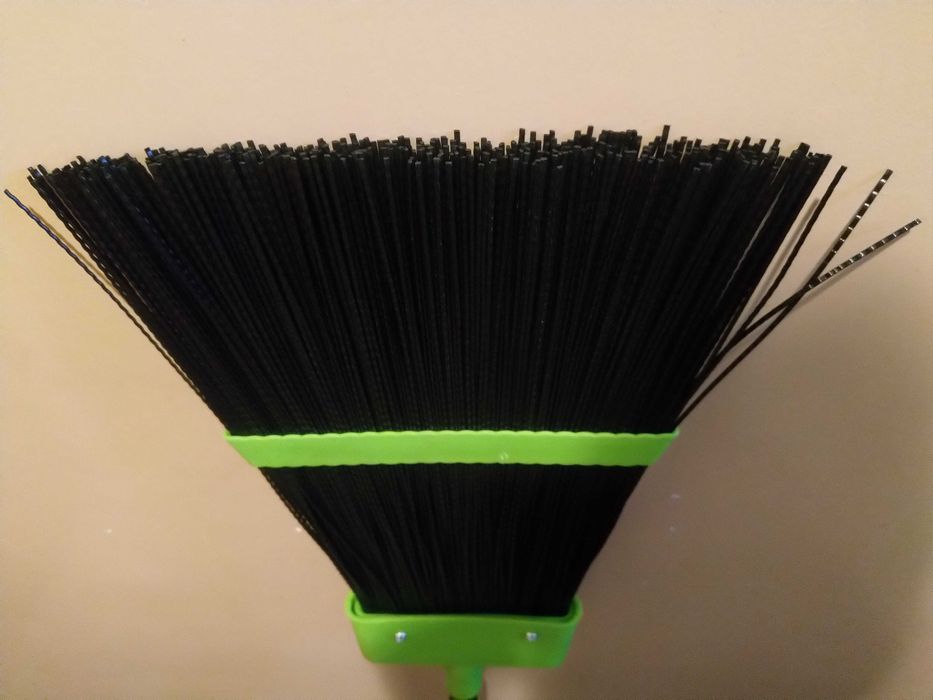 NAJTANIEJ Miotła Teleskopowa Ogrodowa Szeroka Szczotka + Kij