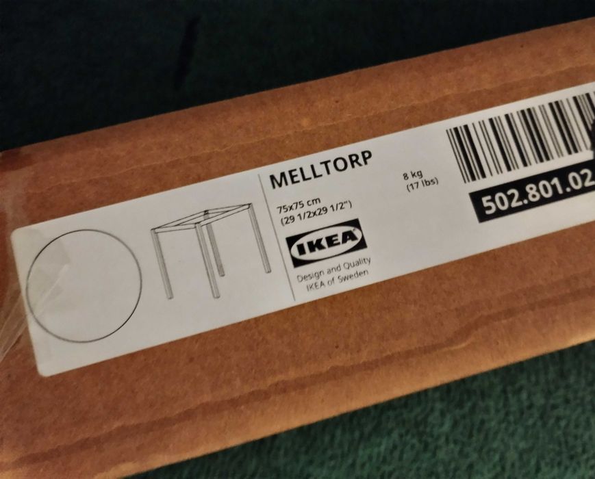 IKEA Melltorp podstawa rama stołu metalowa 75x75cm biały