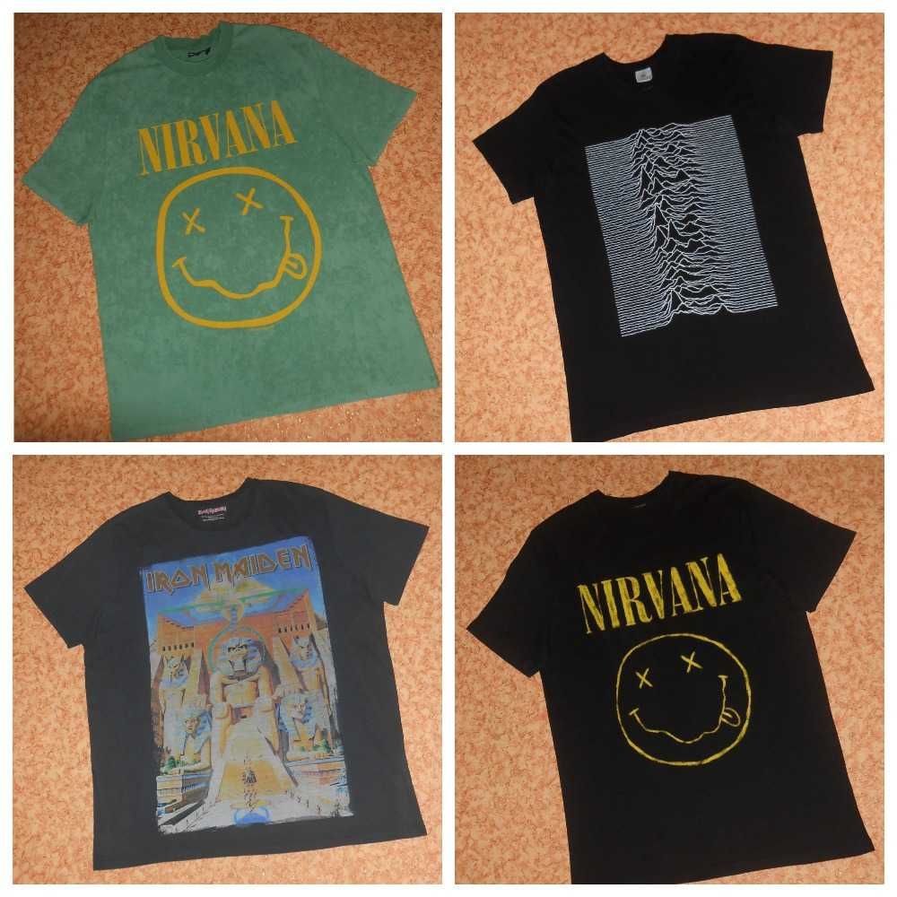 Футболки Ramones Nirvana Kiss Iron Maiden Def Leppard Joy Division ін