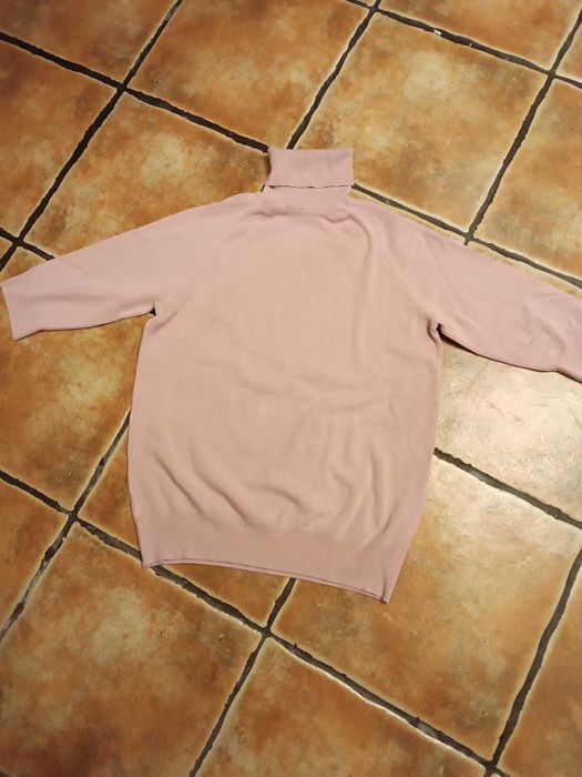 Golf Zara z wiskozy różowy krótki rękaw