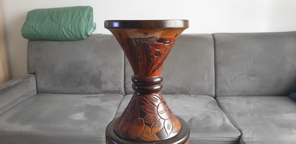 Starocie z Gdyni - Drewno - wazon duży do adaptacji 66cm.