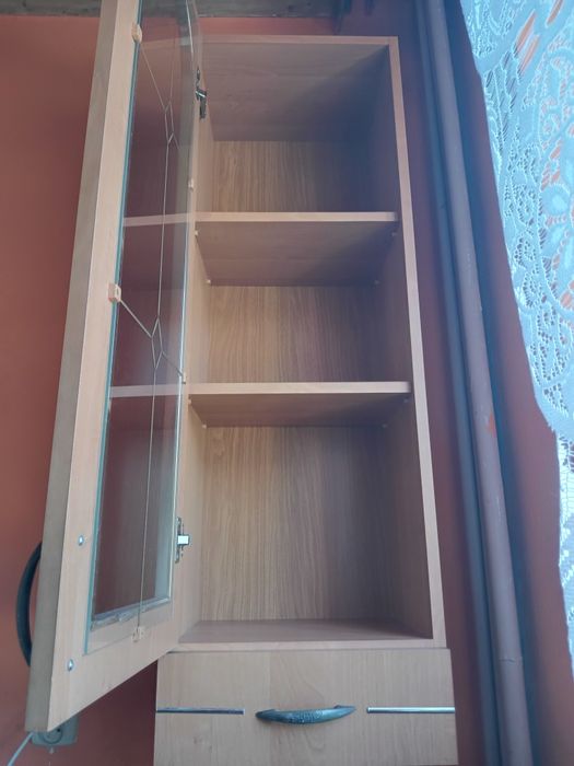 Szafka barek szuflada półk szafki szyby olcha