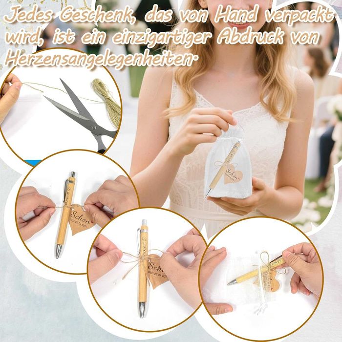 Zestaw długopisów, Szczęśliwe drewniane długopisy 25 szt. na prezenty