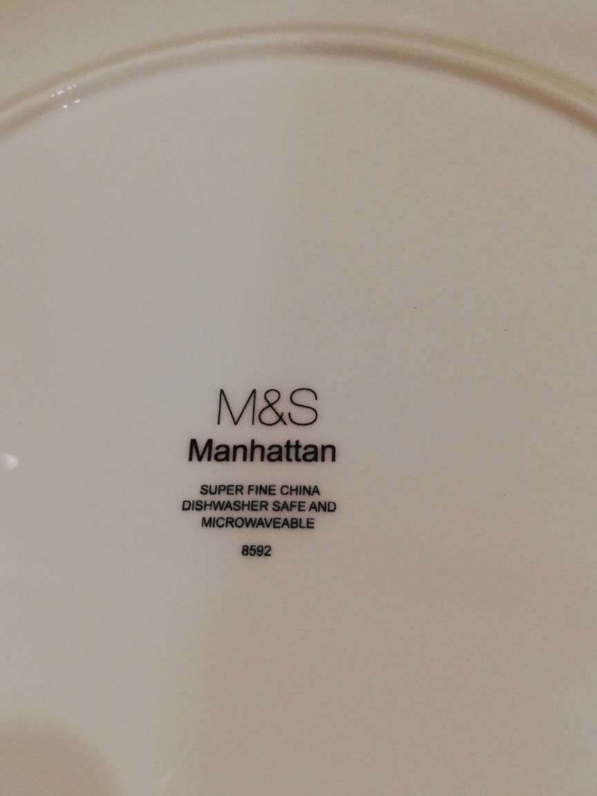 M&S Manhattan porcelana talerz obiadowy