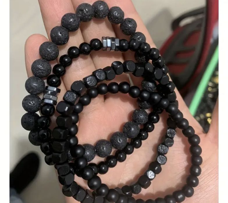 Чоловічі браслети з натурального каменю