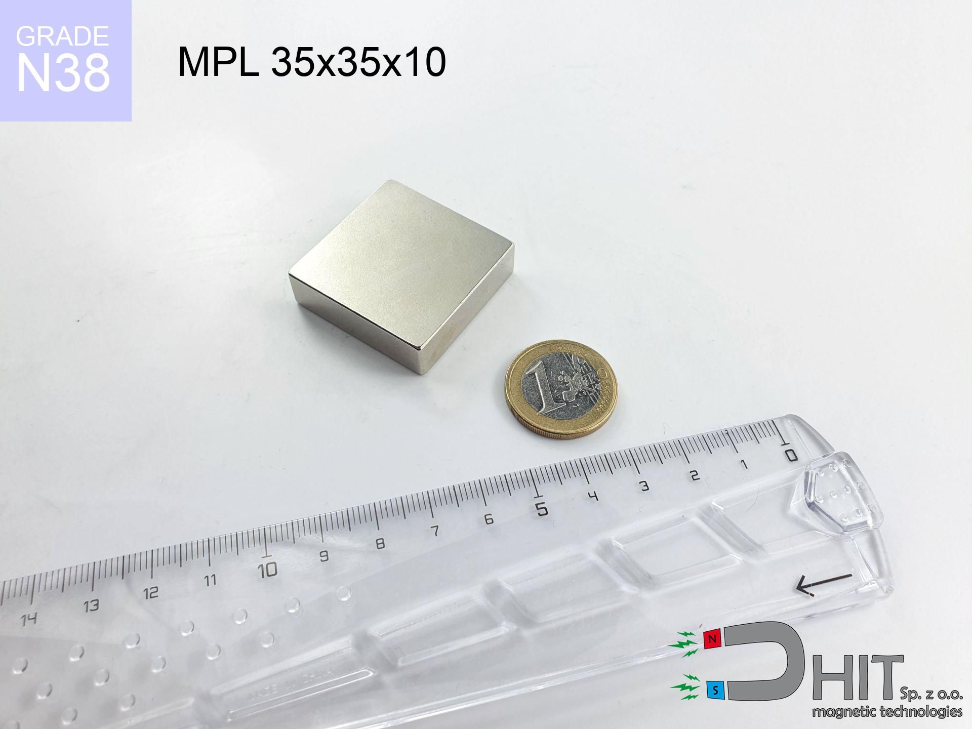 MPL 35x35x10 [N38] : magnes płytkowy klasa N38 1 szt.