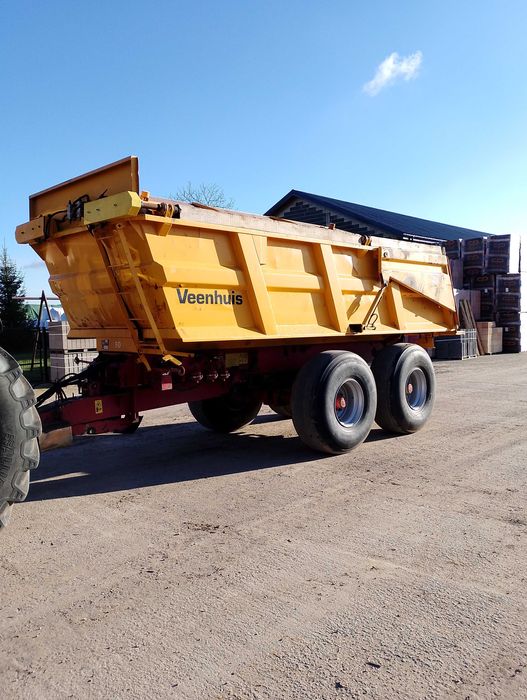 Wywrotka budowlana Veenhuis tandem, skrętna oś, klapy przykrywające.