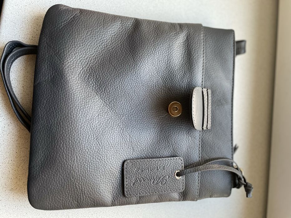Сумка шкіряна  ( планшетка) темно графітового кольору