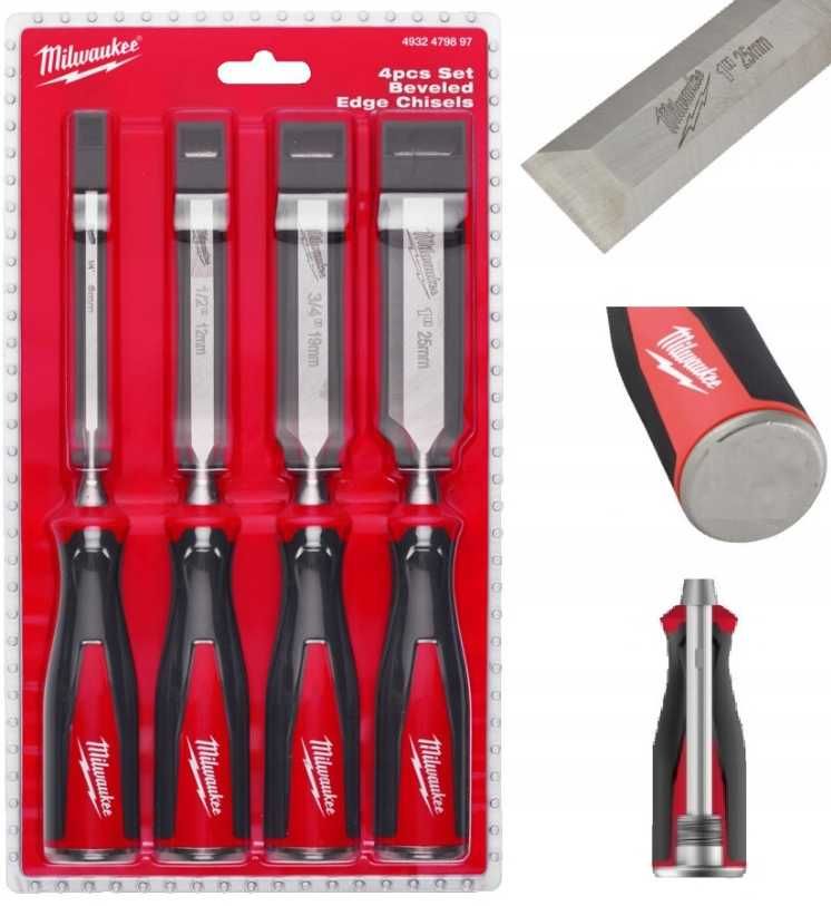 Набір плоских стамесок Milwaukee 4 шт (4932479897)