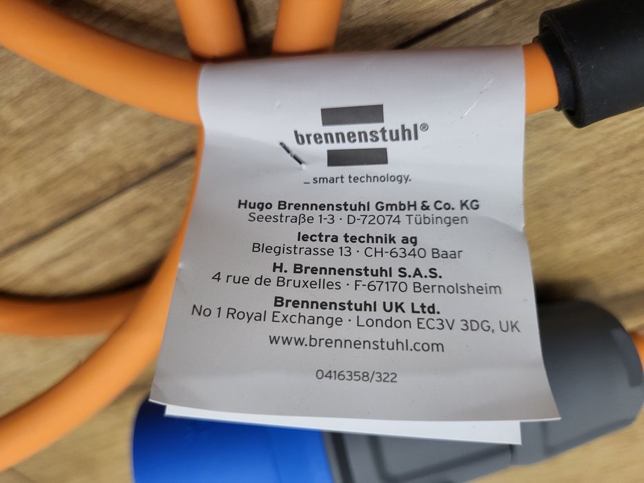 Przedłużacz CCE do kempingu, kątowy 1.5m, ochronny 230V, 16A